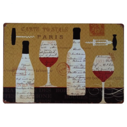 wine advertising plaque