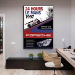 poster 24h du mans porsche vintage