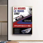 poster 24h du mans porsche vintage