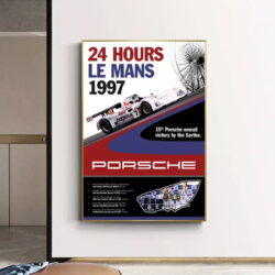 poster 24h du mans porsche vintage