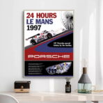 poster 24h du mans porsche vintage