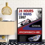 poster 24h du mans porsche vintage