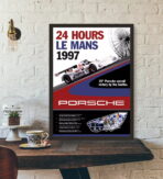 poster 24h du mans porsche vintage