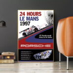 poster 24h du mans porsche vintage