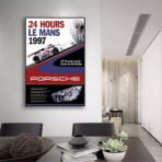 poster 24h du mans porsche vintage