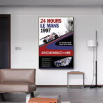 poster 24h du mans porsche vintage