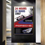poster 24h du mans porsche vintage