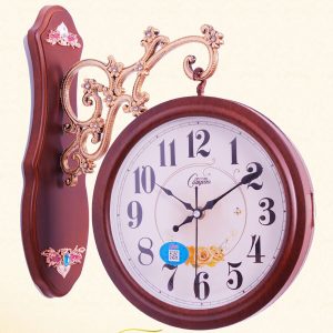 double wall clock vintage