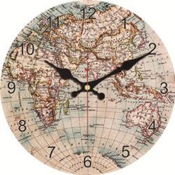 world map clock
