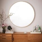 vintage round mirror