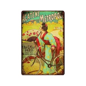 vintage metal plate acatene metropole