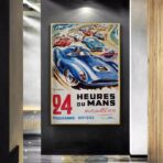 24 hour du mans vintage poster