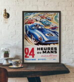24 hour du mans vintage poster