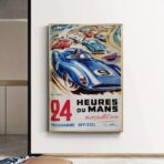 24 hour du mans vintage poster