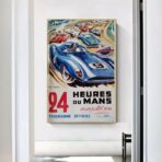 24 hour du mans vintage poster