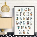 poster abecedaire vintage