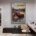 vintage aix les bains poster