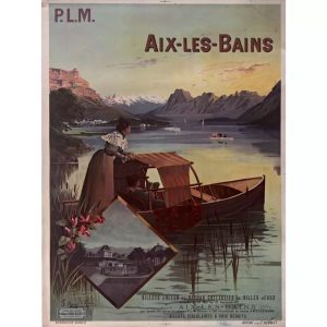 vintage aix les bains poster