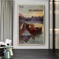 vintage aix les bains poster