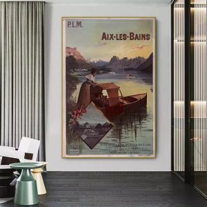 vintage aix les bains poster