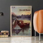 vintage aix les bains poster