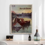 vintage aix les bains poster