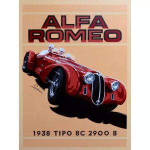 vintage alfa romeo poster