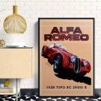 vintage alfa romeo poster
