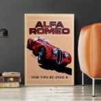 vintage alfa romeo poster