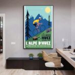 poster alpe dhuez design vintage