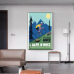 poster alpe dhuez design vintage