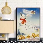 poster alpes jura ski vintage