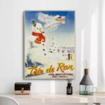 poster alpes jura ski vintage