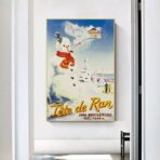 poster alpes jura ski vintage
