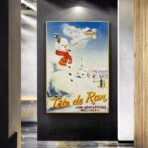 poster alpes jura ski vintage