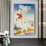 poster alpes jura ski vintage