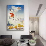 poster alpes jura ski vintage