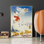 poster alpes jura ski vintage