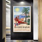 poster alpes provence cote dazur vintage
