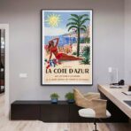 poster alpes provence cote dazur vintage