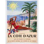 poster alpes provence cote dazur vintage