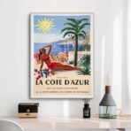 poster alpes provence cote dazur vintage