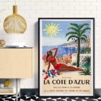 poster alpes provence cote dazur vintage