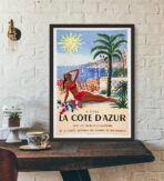 poster alpes provence cote dazur vintage
