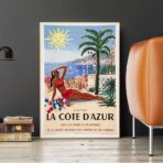 poster alpes provence cote dazur vintage