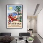poster alpes provence cote dazur vintage