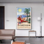 poster alpes provence cote dazur vintage