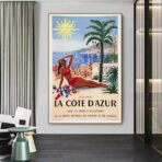 poster alpes provence cote dazur vintage