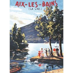 old poster aix les bains