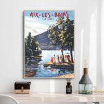 old poster aix les bains
